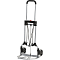 Harper Folding Steel Hand Truck - Telescopic Handle - 160 lb Capacity - Steel - x 2.5" Width x 15.3" Depth x 29" Height - Aluminum - 1 Each 1 thumbnail image