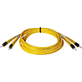 Tripp Lite 3M Duplex Singlemode 9/125 Fiber Optic Patch Cable ST/ST 10' 10ft 3 Meter - ST Male - ST Male - 9.84ft - Yellow 1 thumbnail image