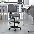 Flash Furniture Fabric Drafting Chair (Cylinders: 22.5''-27''H or 26''-30.5''H), Gray/Black 1 thumbnail image