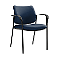 Global® Sidero Armchair, 32"H x 25 1/2"W x 24"D, Blue Bayou/Black