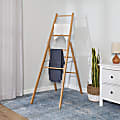 Honey Can Do Bamboo Clothes Drying Ladder Rack, 62-5/8”H x 25-3/4”W x 20-1/2”D, Brown 1 thumbnail image