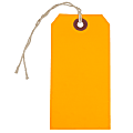 JAM Paper® Medium Gift Tags, 4-3/4" x 2-3/8", Neon Orange, Pack Of 10 Tags