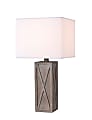 Kenroy Home Sonya Accent Lamp, 19 3/4"H, White Shade/Driftwood Base 1 thumbnail image