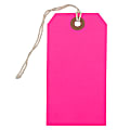 JAM Paper® Medium Gift Tags, 4-3/4" x 2-3/8", Neon Pink, Pack Of 10 Tags