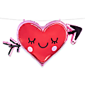 Office Depot® Brand Foil Heart Balloon, 30" x 18", Red/Pink 1 thumbnail image