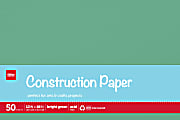 Office Depot® Brand Construction Paper, 12" x 18", 100% Recycled, Bright Green, Pack Of 50 Sheets 1 thumbnail image