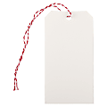 JAM Paper® Medium Gift Tags, 4-3/4" x 2-3/8", White/Red, Pack Of 10 Tags