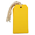 JAM Paper® Medium Gift Tags, 4-3/4" x 2-3/8", Yellow, Pack Of 10 Tags