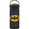 Thermos FUNtainer Water Bottle 12oz Batman - 12 fl oz - Yellow, Black - Stainless Steel, Silicone 1 thumbnail image