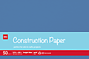 Office Depot® Brand Construction Paper, 12" x 18", 100% Recycled, Bright Blue, Pack Of 50 Sheets 1 thumbnail image