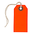 JAM Paper® Small Gift Tags, 3-1/4" x 1-9/16", Neon Red, Pack Of 10 Tags 1 thumbnail image