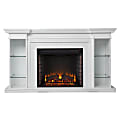 SEI Furniture Henstinger Electric Fireplace, 31-3/4”H x 54-3/4”W x 15-3/4”D, White