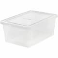 IRIS 17-quart Storage Box - External Dimensions: 17.5"x12"x 17.5" Depth x 7" - 4.25 gal - Snap-in Lid Closure - Stackable - Plastic - Clear - 1 thumbnail image