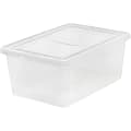 IRIS 17-quart Storage Box - External Dimensions: 17.5"x12"x 17.5" Depth x 7" - 4.25 gal - Snap-in Lid Closure - Stackable - Plastic - Clear - 1 thumbnail image
