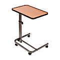 DMI® Deluxe Tilt-Top Overbed Table, 38"H x 23"W x 15"D, Brown 1 thumbnail image