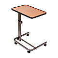 DMI® Deluxe Tilt-Top Overbed Table, 38"H x 23"W x 15"D, Brown