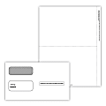 ComplyRight™ 1099 Blank Tax Forms, With Envelopes, 2-Up, 8-1/2" x 11", Pack Of 50