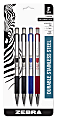 Zebra® Pen F-301 Stainless Steel Retractable Ballpoint Pens, Pack Of 4, Fine Point, 0.7 mm, Silver Barrel, Assorted Ink Colors 1 thumbnail image