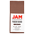 JAM Paper® Tissue Paper, 26"H x 20"W x 1/8"D, Brown, Pack Of 10 Sheets