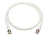 Tripp Lite Cat8 Patch Cable 25G/40G Certified Snagless M/M PoE White 3ft - First End: 1 x RJ-45 Male Network - Second End: 1 x RJ-45 Male Network - 40 Gbit/s - Patch Cable - Shielding - Gold Plated Contact - 22 AWG - White