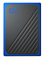 Western Digital® My Passport Go 1TB Portable External Solid State Drive, Black/Cobalt, WDBMCG0010BBT-WESN