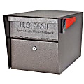 Mail Boss Mail Manager Locking Security Mailbox, 11-1/4"H x 10-3/4"W x 21"D, Bronze