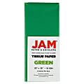 JAM Paper® Tissue Paper, 26"H x 20"W x 1/8"D, Green, Pack Of 10 Sheets 1 thumbnail image