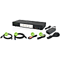 IOGEAR 4-Port 4K Dual View DisplayPort KVMP with USB 3.0 Hub and Audio (TAA) - 4 Computer(s) - 1 Local User(s) - GCS1944 1 thumbnail image