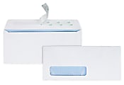 Quality Park® #10 Redi-Strip™ Business Envelopes, Bottom Left Window, Self Adhesive, Window, White, Box Of 500 1 thumbnail image