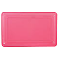 Amscan Plastic Rectangular Trays, 9-1/4" x 14-1/4", Bright Pink, Pack Of 6 Trays 