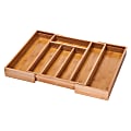 Honey-Can-Do Bamboo Expandable Cutlery Tray, 2 5/16"H x 22 3/4"W x 17"D
