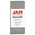 JAM Paper® Tissue Paper, 26"H x 20"W x 1/8"D, Gray, Pack Of 10 Sheets