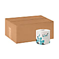 Livi Leaf VPG Bath Tissue - 2 Ply - 4.49" x 3.98" - 500 Sheets/Roll - White - Virgin Fiber - 80 / Carton