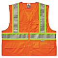 Ergodyne GloWear® Safety Vest, 2-Tone X-Back 8235ZX, Type R Class 2, Small/Medium, Orange