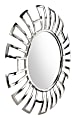 Zuo Modern Calmar Round Mirror, 30-5/16”H x 30-5/16”W x 1-5/16”D, Chrome