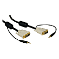 Tripp Lite 6ft DVI Dual Link Digital TMDS Monitor Cable with Audio Cable DVI-D 3.5mm M/M 6' - (DVI-D and 3.5mm M/M) 6-ft.