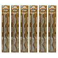 Ashley Productions Magnetic Scallop Borders, 1" x 12", Burlap Scribble, 12 Borders Per Pack, Set Of 6 Packs 1 thumbnail image