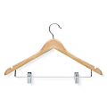 Honey-Can-Do Wood Suit Hangers With Clips, Maple, Pack Of 12 1 thumbnail image