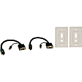 Tripp Lite Easy Pull Type-A VGA Connector Kit with Audio and Faceplates F/F - (F/F set of VGA with Audio and Faceplates) 1 thumbnail image