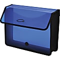 Lion EXPAND-N-FILE Letter File Wallet - 8 1/2" x 11" - 3" Expansion - Transparent Blue - 1 Each