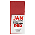 JAM Paper® Tissue Paper, 26"H x 20"W x 1/8"D, Red, Pack Of 10 Sheets