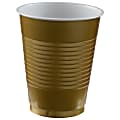 Amscan Plastic Cups, 18 Oz, Gold, Set Of 150 Cups 1 thumbnail image