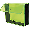 Lion EXPAND-N-FILE Letter File Wallet - 8 1/2" x 11" - 3" Expansion - Transparent Green - 1 Each