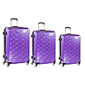 ful Sunglasses ABS Rolling 3-Piece Suitcase Luggage Set, Purple 1 thumbnail image