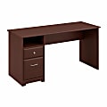 Bush Furniture Cabot 60"W Computer Desk With Drawers, Harvest Cherry, Standard Delivery 1 thumbnail image