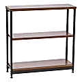 IRIS 32"H 3-Tier Wide-Shelf, Brown/Black 1 thumbnail image