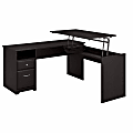 Bush Furniture Cabot 3 Position L Shaped Sit to Stand Desk, 60"W, Espresso Oak, Standard Delivery 1 thumbnail image
