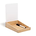 U Brands® Small Zen Non-Magnetic Dry-Erase Desktop Valet Board With Storage Organizer, 5-9/16”H x 7-5/8”W x 2-3/16”D, White/Birch 1 thumbnail image