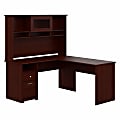 Bush Business Furniture Cabot L 60"W Shaped Corner Desk With Hutch And Drawers, Harvest Cherry, Standard Delivery 1 thumbnail image