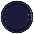 Amscan Round Plastic Plates, 10-1/4", True Navy, Pack Of 40 Plates 1 thumbnail image